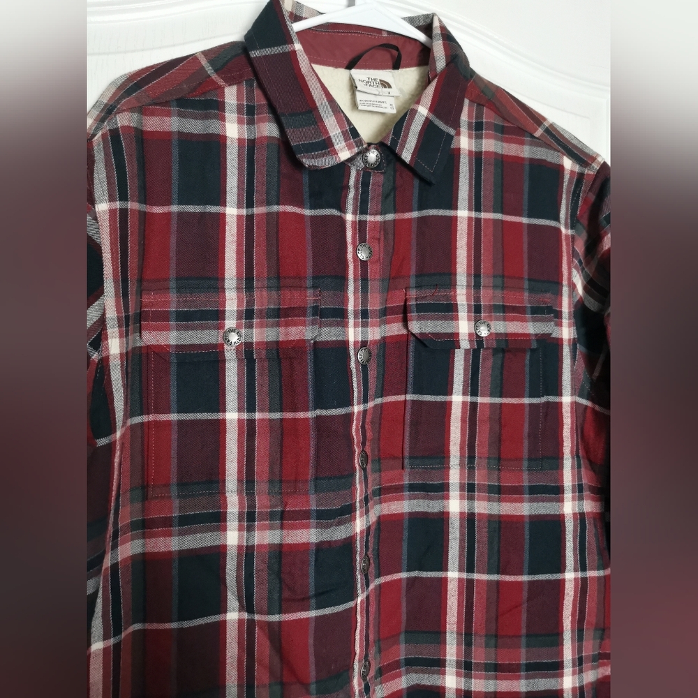 The North Face Women’s Campshire Fleece Lined Long Sleeve Shirt Size XL Red - Picture 7 of 16